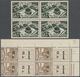 Tunesien: 1945/1968 (ca.), Accumulation In Stockbook With Many BLOCKS Of Four Incl. Many With Printi - Briefe U. Dokumente