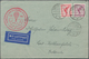 Ballonpost: 1900/1965 (ca.), Lot Of Approx. 131 Covers And Cards, Incl. Picture Postcards, Attractiv - Airships