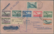 Delcampe - Flugpost Alle Welt: 1918/1954, Mainly Before 1945, Collection Of More Than 340 Airmail Cover/cards, - Sonstige & Ohne Zuordnung