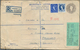 Großbritannien - Ganzsachen: 1954/1958, Group Of 19 Uprated Registered Stationery Envelopes KGVI (4) - Other & Unclassified