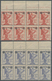 Italien: 1924, Overprinted Issue Complete Set Of 4 Values, Each In 12 Blocks And Over 110 Complete S - Sammlungen