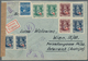 Jugoslawien: 1943/1951, Lot Of 20 Documents With Better Frankings And Use E.g. Registered, Airmail, - Briefe U. Dokumente