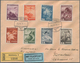 Delcampe - Österreich - Flugpost: 1938, Acht Bessere Briefe Mit U.a. Satzfrankaturen Der Luftpost-Ausgaben 1928 - Other & Unclassified