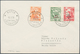 Triest - Zone B: 1954, 5 First Day Covers Ex Michel-No. 110/138, Four Of Them Postally Used Includin - Used