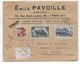 1941 - ENVELOPPE CHARGEE De PARIS => LE MANS - MISTRAL + PAQUEBOT PASTEUR + CARCASSONNE SURCHARGE - 1921-1960: Modern Period