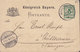 Bayern Postal Stationery Ganzsache Entier 5Pf. MARKTREDWITZ 1899 MÜHLHAUSEN Thüringen (Arr. Cds.) (2 Scans) - Sonstige & Ohne Zuordnung