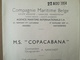 M/V M. S. COPACABANA BATEAU COMPAGNIE MARITIME BELGE LOT 7 VIEUX PAPIERS VOYAGE CONGO + CARTE POSTALE USAGÉE - Collezioni