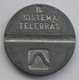 Brasil Telephone Token 1986 LOCAL FONTAMAC F  Small Date  SISTEMA TELEBRAS Logo   L Inside Square - Notgeld