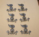 ITALIA - ITALIAN ARMY 6  METALIC MILITARY BADGES - Equipaggiamento