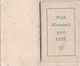 Calendrier 1931 Petit Almanach , 1 Page Par Mois , Dessin Comme Paysage Peint A La Main - Petit Format : 1921-40