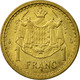 Monnaie, Monaco, Louis II, Franc, Undated (1943), Paris, TTB, Aluminium - 1922-1949 Louis II