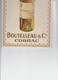 Cognac - Boutelleau & C - °publicité Ancienne Sur Carton Très Bel état - Pub Alcool 18.5 X 29 Cm - Impr Champenois Paris - Alcools