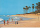 Gambia Postcard Sent To Denmark 3-4-1988 (Beach By Hotel Fajara) - Gambia