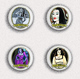 35 X The Munsters LILY Movie Film Fan ART BADGE BUTTON PIN SET 4 (1inch/25mm Diameter) - Films