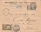 LETTRE CHARGEE TUNIS RP 1916 Superbe Cachet Administratif Banque De Tunis - Lettres & Documents