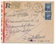 LR Depuis SEIGNELAY (Yonne) Avec Bande De Censure Rouge Et Cachet "Ouvert Par Les Autorités... DJC" 19/8/1944 - Retour.. - 1941-42 Pétain