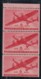 Sc#C25a, 6c Airmail 1943 Issue, MNH Booklet Pane Of 3 US Postage Stamps - 2b. 1941-1960 Unused