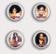 35 X Diana Ross Music Fan ART BADGE BUTTON PIN SET 1 (1inch/25mm Diameter) - Music