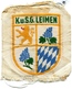 K.u.S.G.LEIMEN_Stemma In Tela-Vintage-cm 10 X11-Integra  Originale 100% Alb- - Leimen