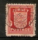 JERSEY 1941 - 1943 1d SCARLET ON CHALK SURFACED PAPER SG 2d FINE USED Cat £48 - Jersey