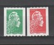 FRANCE / 2018 / Y&T N° AA 1601/1602 ** : Marianne D'YZ (roulettes Adhésives) TVP LV & LP - ** Etat D'origine - Autres & Non Classés