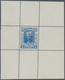 Albanien: 1914. Lot Of 3 Perforated Single Printings For Unissued Stamp "5 Q Wilhelm" In Blue, Green - Albanie