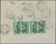Albanien: 1930 Registered Letter Franked With 4x5 Qind Green And 1 Fr. Violet From Shkoder To Sydney - Albanië