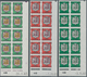 Andorra - Französische Post: 1961/1964, Coat Of Arms Complete Set Of Eight In IMPERFORATE Blocks Of - Sonstige & Ohne Zuordnung