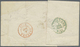 Belgien: 1851, EARLY USAGE 10c. Brown Horiz. Pair, Fresh Colour, Touched To Full Margins, On Letters - Lettres & Documents