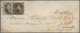 Belgien: 1855, Small Cover From Anvers To Brussels Franked By Two Singles Of 10c. Blackish Brown (di - Lettres & Documents