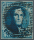 Belgien: 1851/1854, 20c. Blue With Double Impression, Intense Colour, Close To Full Margins, Neatly - Covers & Documents