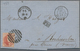 Belgien: 1861, 40 C Red Cancelled With "24" And Circle Stamp Bruxelles On Complete Folded Letter To - Briefe U. Dokumente