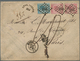 Belgien: 1867. Envelope Addressed To France Bearing Yvert 18, 20c Ultramarine And Yvert 20, 40c Rose - Briefe U. Dokumente