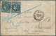 Belgien: 1871 Cover From Brussels To Richmond Near London Franked By Two Singles Of FRENCH 1870 20c. - Lettres & Documents