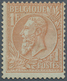 Belgien: 1884, König Leopold II. 1 Fr. Braunrot/grünlich Ungebraucht, Seltene Marke, Mi. € 900,-- (C - Briefe U. Dokumente