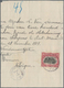 Belgien: 1919, 50 C Carmine/black On Interesting Handwritten Formular, On Reverse Circle Stamp NEDER - Briefe U. Dokumente