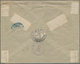 Belgien: 1921, 1 Fr Violet Single Franking On Registered Letter From Antwerpen Via New York And Seat - Covers & Documents