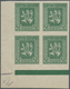 Bulgarien: 1917, Occupation Of Macedonia, 5st. Green Imperforate, Marginal Block Of Four From The Lo - Unused Stamps