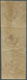 Dänemark: 1853 "Fire R.B.S." Dark Reddish Brown From 2nd Thiele Printing, Plate II, VERTICAL STRIP O - Gebraucht