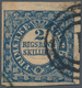 Dänemark: 1851-52 2 R.B.S. Blue, Thiele Printing, Plate II, No. 22, Type 6, Used And Cancelled By Nu - Oblitérés