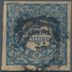Dänemark: 1852, Postage Stamp Blue "2 RIGSBANK-SKILLING.", Underprint In Bdr., Cancelled With Number - Used Stamps