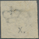 Dänemark: 1852, Postage Stamp Blue "2 RIGSBANK-SKILLING.", Underprint In Bdr., Cancelled With Number - Oblitérés