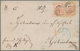 Dänemark: 1865, 4 S Red Pair Cancelled With "77" And Beside Circle Postmark Blue VIBORG On Folded Le - Gebraucht