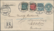 Dänemark: 1896 Destination RUSSIA: Postal Stationery Envelope 4øre Used Registered From Hjørring To - Used Stamps