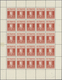 Dänemark - Grönländisches Handelskontor: 1915, 20ö. Red, Perf. 11¼, Complete (folded) Sheet Of 25 St - Sonstige & Ohne Zuordnung