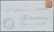 Dänemark - Stempel: 1856, Extremly Rare EARLIEST MUTE 5-RING CANCEL (stummer 5-Ring Stempel) On Enti - Machines à Affranchir (EMA)