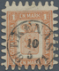 Finnland: 1867 1m. Yellow-brown, Perforation C (long Perfs), Used And Cancelled By Almost Complete S - Lettres & Documents