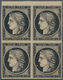 Frankreich: 1849. 20 C Black, Block Of Four, Mint Orginial Gum, Signed And Certificate Calves. - Covers & Documents