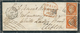 Frankreich: 1849/1851. 40 C Orange, Vertical Pair, Cut At Three Sides, Tied By Grill Lozenge, Rare C - Covers & Documents