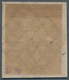 Frankreich: 1849, 1 Fr. Brown-carmine, Good Margins At Left And Right, Cut At Top, Used Grid Cancel, - Covers & Documents